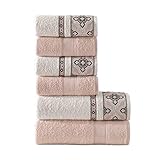 Class Home Collection Handtücher Duschtücher Set 6 teilig 100% Baumwolle Jacquard Oeko-TEX® Alya Rosa