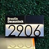 Personalisiertes, Solarbeleuchtetes Hausnummernschild – Wasserdicht, Modernes Design, Individuell Gestaltbare Solar-Hausnummerntafel Für Hauseingang, Hof Und Garten