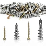 100 Stück Gipskartondübel,Selbstbohrender Rigips Dübel mit Schrauben,Hohlraumdübel Set,Rigips Dübel für Schwere Lasten,Trockenbau Dübel zur Befestigung In Beton, Ziegeln, Gipsbauplatten Uvm