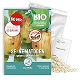 Plantura SF-Nematoden gegen Apfelwickler & Pflaumenwickler – 100% biologisch & hochwirksam, inkl. Netzmittel, Nützlinge aus Deutschland, 50 Mio für bis zu 25 große / 50 kleine Bäume