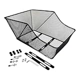 Fahrradkorb Hinterradkorb Fahrradeinkaufskorb Gepäckträgerkorb Schwarz zur Festmontage 445x300x190mm LTJ 030002-1