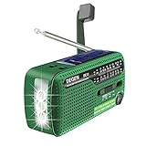 Degen DE13 Kurbelradio Tragbares Solar Radio FM AM SW Eingebaute Wiederaufladbare Batterie LED Dynamo Lampe Powerbank für Wandern Camping Ourdoor Notfall