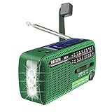 DEGEN DE13 Kurbelradio Tragbares Solar Radio FM AM SW Eingebaute Wiederaufladbare Batterie LED Dynamo Lampe Powerbank für Wandern Camping Ourdoor Notfall