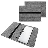 NAUC Laptop Tasche Sleeve Hülle Schutztasche Filz Cover für Tablets und Notebooks Farbauswahl kompatibel mit Samsung Apple Asus Medion Lenovo, Farben:Grau, Größe:12.5-13.3 -14 Zoll