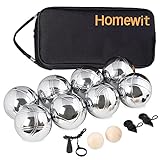 Boccia Kugeln,Boule Kugeln mit 8 Metall, 2 Holz-Kugel, 2 Abstandsmesser, 1 Boules-Kugel Magnetvorrichtung & Luxuriöser Tragetasche,Petanque für Outdoor-Spiel für den Garten oder den Strand Spielzeug