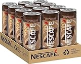 NESCAFÉ Ready-to-drink Typ Cappuccino, trinkfertiger Iced Cappuccino in der Dose für unterwegs, koffeinhaltig, 12er Pack (12 x 250ml)