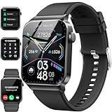 Smartwatch Herren Damen mit Telefonfunktion/Message Reminder, 1,85' Fitnessuhr, 112+ Sportmodi IP68 Wasserdicht Smart Watch, Sportuhr mit Puls-Schlaf-Monitor Schrittzähler, Uhr für Android iOS