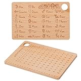 LOOPES Frühstücksbrettchen Kinder ABC und 1x1 Frühstücksbrett Schulanfang Geschenke Schulkind Einschulung Geschenk Holzbrettchen zum Lernen Schulanfang Geschenke für Mädchen Jungen Schuleinführung