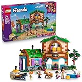 LEGO Friends Ponyhof & Stall - Spielzeug mit 4 Minifiguren, 3 Pferdefiguren, 1 Katzenfigur und Zubehör – Spielset zum Bauen - Kreatives Geburtstagsgeschenk für Mädchen ab 7 Jahren – 42654