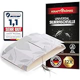 KRAFTKÖNIG Premium Silberfischfalle - 12x Silberfische bekämpfen - Papierfische bekämpfen - Klebefalle gegen Silberfische - Alternative zu Silberfisch Köderdose und Silberfisch Spray