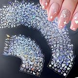 Lilbitty 30 Blatt Aurora-Nagelkunst-Aufkleber, selbstklebende 3D-Blumen-Nagelaufkleber, Aurora-Mond-Stern-Nagelaufkleber für Nagelkunst, Blatt-Herz-Nageldesign für DIY-Acrylnägel-Dekoration