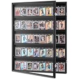 VEVOR Vitrine für Sportkarten in 35 verschiedenen Ausführungen, 617 x 775 x 55 mm, Schaukasten mit 98% UV-Schutz, PC-Glas, abschließbarer Wandschrank für Fußball, Basketball, Hockey Sammelkarten