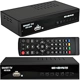 Retoo DVB-T2 Receiver, Tuner, Empfang Aller freien SD und HD, H.264, H.265, HDMI 1.4, 10bit HEVC, USB 2.0, LAN, Full-HD 1080p, Digital TV Kabelreceiver mit Fernbedienung Terrestrischer Decoder Schwarz