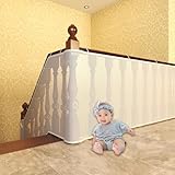 Treppenschutznetz für Kinder, Verdicken Niedlich Tier Schutznetz Treppe, Sicherheitsnetz Treppe für Babys und Haustieren, Treppen Schutz Sicherheitsnetz (600 x 90 cm White)
