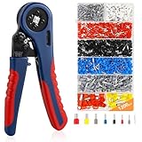 FitRepa Crimpzange Aderendhülsenzange Set 0.08-10mm² Krimpzange, mit 1200 stück Aderendhülsen, Presszange für Heimwerker und industrieller Bedarf
