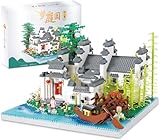 CIJINAY Modular Haus Bausteine, 5555 Klemmbausteine Chinesische Architektur Suzhou Garden ModellBausatz, MOC Architecture Model Building Kits, Spielzeug Geschenke für Kinder Erwachsene (8086)