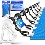 KESSER® Pool Aufroller Premium Aufrollsystem 1,05m - 6,15 m für Solarplane | mobiles Aufrollvorrichtung für Poolplane & Abdeckung inkl. Bänder, Bürste & Handschuhe | witterungsbeständiges Material