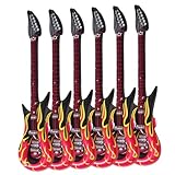 HOODANCOS 6 Stück Teiliges Aufblasbares Wiederverwendbar Lustiges Musikinstrument Party deko Bühnenrequisiten für Geburtstagsfeier Strand Pool