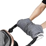 Handwärmer Kinderwagen Universalgröße Handwärmer für Kinderwagen Buggy Lammfell Kinderwagen Kinderwagen Handwärmer Universalgröße für Kinderwagen, Buggy, Radanhänger Zubehör Winter Grau