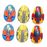 KICHOUSE 6 Stück Dinosaurier verwandelte Eierspielzeug drehendes Dinosaurier- kleine Spielsachen einzigartige Spielsachen Dinosaurier verwandeln Sich Plastik