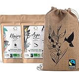 ORIGEENS FAIRTRADE BIO KAFFEE BOHNEN 2x250g | Kaffee Probierset, Arabica Kaffee Ganze Bohnen | Traditionelle Röstung | Kaffee Geschenk