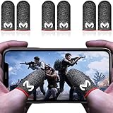 KUMSODE 6 Stück Handy-Gaming-Fingersleeves, Mobile Gaming Finger Sleeve - PUBG Finger Sleeves mit Anti-Sweat Effekt - für jedes Spiel und Mobilgerät - Gaming Finger Sleeve