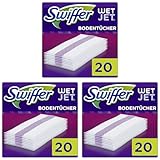 Swiffer WetJet Bodenwischer Wischtücher (20 Tücher) Nachfüllpack Für WetJet All-in-1 Wischer Für Fast Jeden Boden (Packung mit 3)