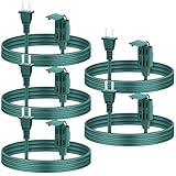 Copkim Weihnachts-Verlängerungskabel für den Innenbereich, 1,8 m, mit Sicherheitskappe, 3 Ausgänge, 16 Gauge, 2 Zinken, polarisierte Ausgänge für Zuhause, Weihnachtsbaum, Lichterkette, Dekoration