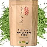 Khla - Matcha Tee Pulver Bio 200 g - Premium Ceremonial Matcha - Wiederverschließbarer Beutel - Grüner Tee - Mild & Pflanzlich - Asiatischer Tee - Kräutertee & Infusion - Kalt oder Heiß