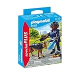 PLAYMOBIL Chien 71162 Polizist mit Suchhund, Mehrfarbig