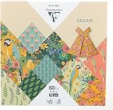 Clairefontaine 95351C Pack mit 60 Bögen Origamipapier (70 g, 15 x 15 cm, Kiribati) 1 Pack