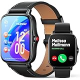 FMK Smartwatch Damen mit Telefonfunktion, 1.69' HD Buntes Touchscreen Fitnessuhr Armbanduhren mit Pulsmesser, Blutdruckmessung, Schlafmonitor, Nachrichtenerinnerung Smart Watch für Android iOS