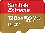 SanDisk Extreme microSDXC UHS-I Speicherkarte 128 GB für Actioncams und Drohnen + Adapter + RescuePRO Deluxe (bis zu 190 MB/s, A2, Class 10, U3, V30)