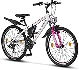 Licorne Bike Guide Premium Mountainbike in 24 Zoll - Fahrrad für Mädchen, Jungen, Herren und Damen - Shimano 21 Gang-Schaltung