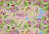 andiamo Straßenteppich/Spielteppich Sugar Town, Pink, Rosa, GUT/Prodis geprüft, weich, Größe:140 x 200 cm, 293320