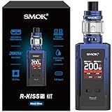 SMOK R-KISS 2 Kit | 200W R-KISS 2 Mod Vape mit 6,5 ml TFV18 Mini Tank (Verdampfer) – Kompatibel mit V18 Mini Mesh-Heizwendeln (0,33Ω / 0,15Ω) – Elektrische Zigarette No AKKU No Nicotine (Schwarz Blau)