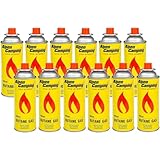 Alpen Camping Butan 12x400ml Gaskartuschen Gasflasche für Gaskocher Campingkocher Bunsenbrenner Lötbrenner 400ml (12)