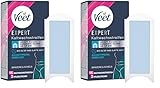 Veet Expert Kaltwachsstreifen Bikinizone & Achseln - Wachsstreifen zur Haarentfernung für alle Hauttypen inkl. sensibler Haut - 8 Doppelstreifen : 16 Streifen (Packung mit 2)