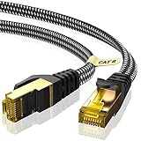 ARISKEEN Cat 8 Lan Kabel 4M, Hochgeschwindigkeit (40Gbps 2000Mhz/s) Gigabit Netzwerkkabel Ethernet Kabel,Rj45 S/FTP Geschirmtes Internet Patch Kabel für Router Modem Laptop