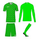 uhlsport Herren Progressive Torwart Set Trikot, Fluo Grün/Schwarz, L EU