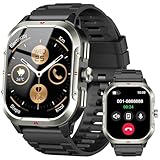Jugeman Smartwatch Herren Damen, Telefonfunktion, Smart Watch Wasserdicht, Fitness Tracker mit Schrittzähler,
