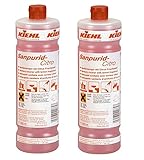 Sanitärreiniger - Kalklöser - WC Entkalker - Urinsteinlöser | mit Profi Microfasertuch rot (2 Flaschen=2 Liter)