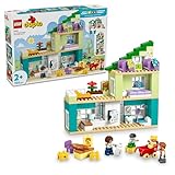 LEGO DUPLO 3-in-1 Modernes Familienhaus mit Figuren - Kleinkinder Lernspielzeug für Feinmotorik - Montessori Spielzeug mit Puppenhaus Zubehör - Geschenk für Mädchen und Jungen ab 2 Jahren - 10470