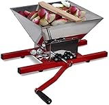 7L Obstmühle Edelstahl Apfelpresse Traubenmühle Maischemühle Fruchtbrecher Pulper Mühle mit Handkurbel für Apfelwein