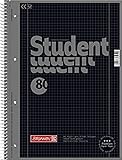 Brunnen 1067928190 Notizblock / Collegeblock Student Colour Code (A4 kariert, Lineatur 28, 90 g/m², 80 Blatt) schwarz