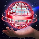 Sosuy 2025 Flying Orb Spielzeug Red- Weihnachten Neuheit Hover Ball Galaxy Boomerang Hand Drone Orbit Magic Floating Ball Mini Outdoor Fidget Spielzeug Stocking Stuffer für Jungen Mädchen Teens Kinder