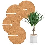 iBamso 4 Stück Kokosscheibe, Ø65cm Kokos Mulchscheibe, Kübelabdeckung Pflanzenschutz Winterschutz für Frostschutz, Kokosdisk Pflanzenschutz Frostschutz Kälteschutz