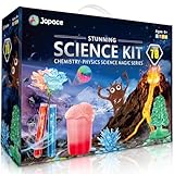 Japace 70 Experimente für Kinder 4-6-8-10-12 Jahre, Wissenschaft Experimentierkasten STEM Spielzeug Geschenke für Jungen Mädchen, Chemie-Set, Kristalle Züchten, Vulkan, Gummiball