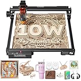 ATOMSTACK 12 W Lasergravierer, A10 PRO V2 Laserschneider, 0,06 mm hochpräzise Lasergravurmaschine für Holz und Metall, dunkles Acryl, Glas, Leder（Schwarz）