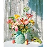 FURONGHUAK Malen Nach Zahlen Erwachsene Blume Mädchen Anfänger,DIY Ölgemälde Leinwand Set Ohne Rahmen mit 3 Pinsel und Acrylfarben 40x50cm Grüne Vase Blumen